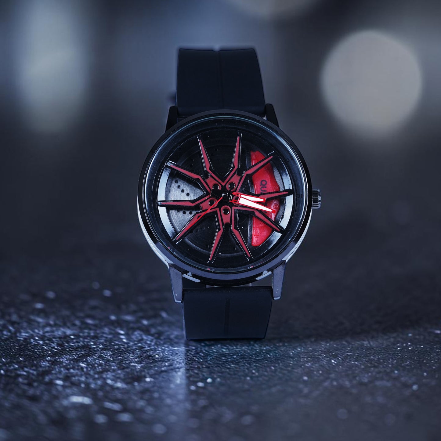 Spinning Watch Red Black