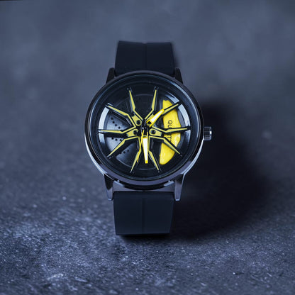 Spinning Watch Yellow Black