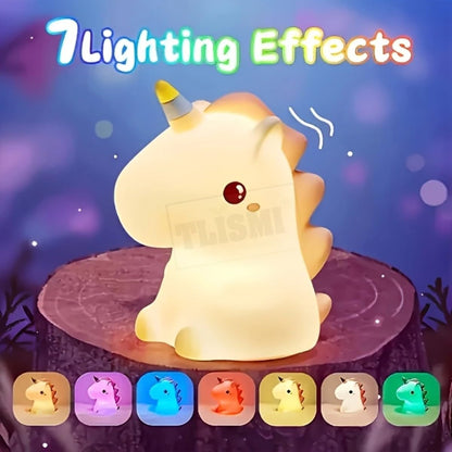 Rainbow Unicorn Silicone Light
