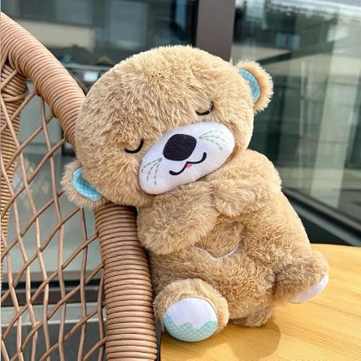 Breathing Teddy Bear with Music, Sound, Light and Breathing Motion || Portable Plush Stuffed Animal Toy || Breathing Teddy Bear Soft Toy for Kids or Adults (Multicolor) (Teddy Bear)