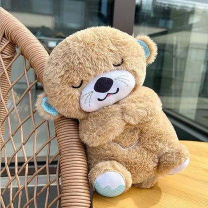 Breathing Teddy Bear with Music, Sound, Light and Breathing Motion || Portable Plush Stuffed Animal Toy || Breathing Teddy Bear Soft Toy for Kids or Adults (Multicolor) (Teddy Bear)