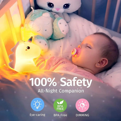Rainbow Unicorn Silicone Light