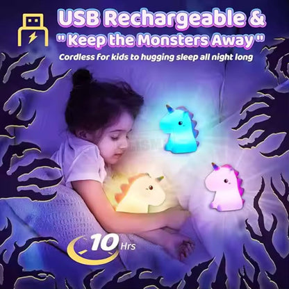 Rainbow Unicorn Silicone Light