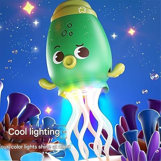 Dancing Jellyfish Toy for Kids | Rechargeable Light-Up Musical Octopus with 360° Rotating Tentacles | Interactive Educational Toy with Sound & LED Lights | Random Colour Fun Gift for Boys & Girls