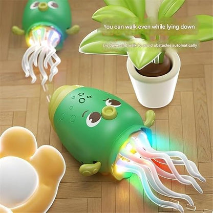 Dancing Jellyfish Toy for Kids | Rechargeable Light-Up Musical Octopus with 360° Rotating Tentacles | Interactive Educational Toy with Sound & LED Lights | Random Colour Fun Gift for Boys & Girls