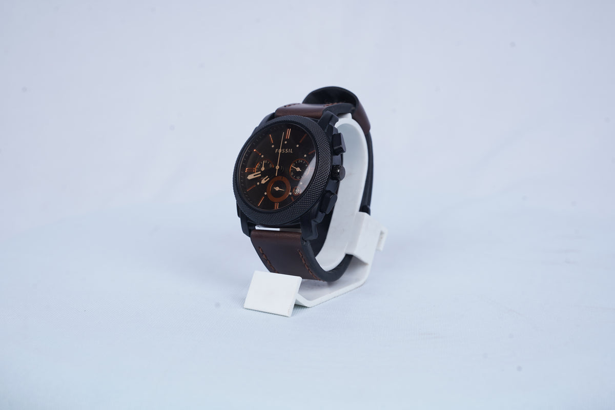 Fossil Machine Chronograph Watch Copper Colour