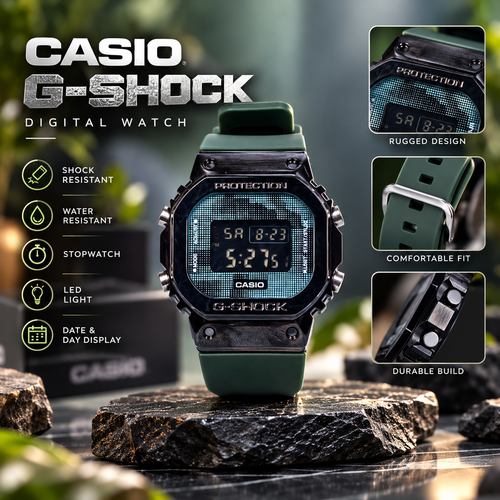 Casio G Shock Metal Body + Silicon Strap