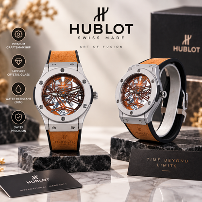 Hublot Chrono Leather Strap Watch ( L.Tan )