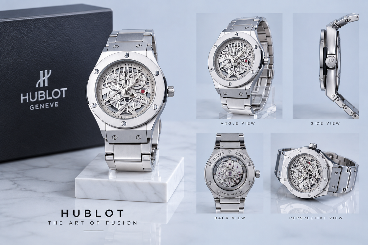 Hublot Chrono Metal Strap Watch