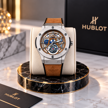 Hublot Chrono Leather Strap Watch ( Tan )