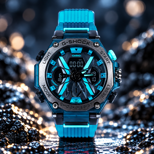 G Shock Batman Edition ( T.Blue & Metalic Gray )