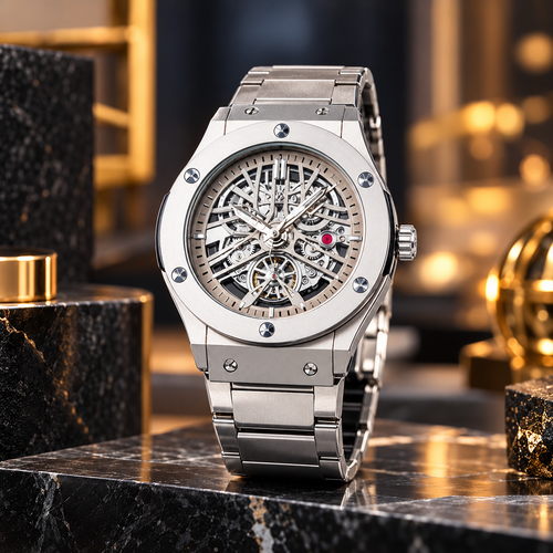 Hublot Chrono Metal Strap Watch