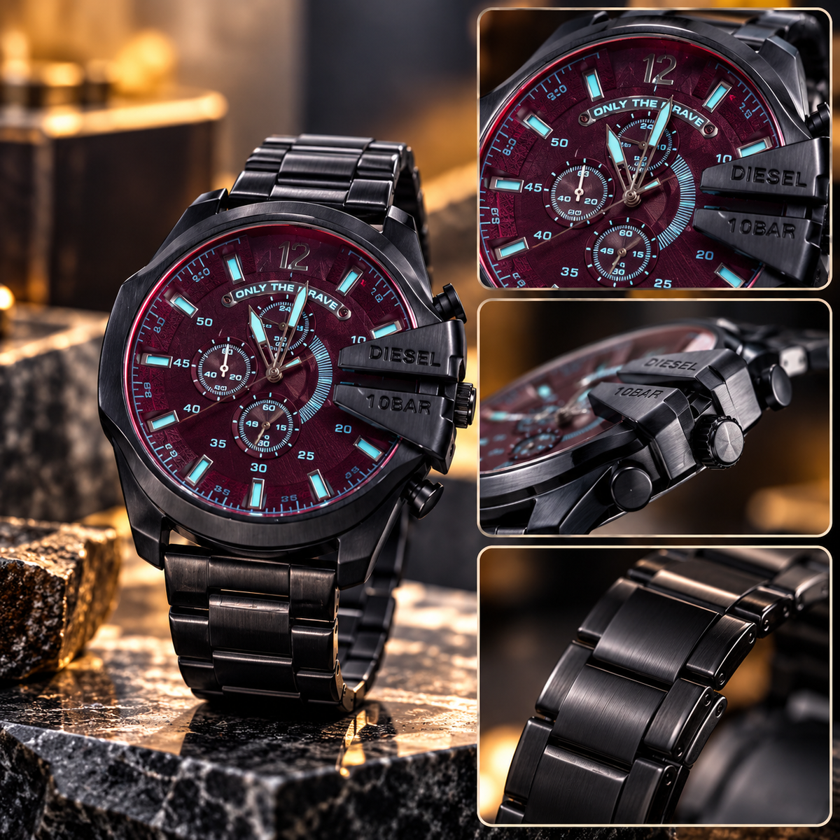 DIESEL 10 Bar | Metal Watch | Black Edition