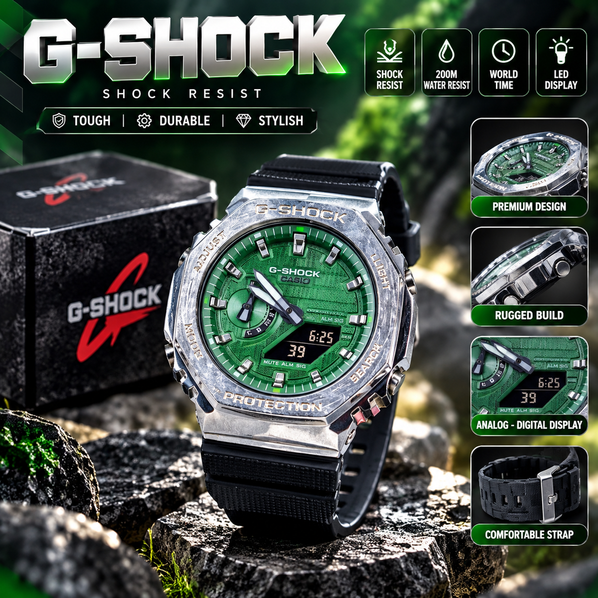 Casio G-Shock | 2100 A | Analog+Digital Watch